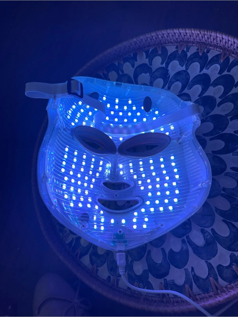 LED Facial Mask Therapy Device - White